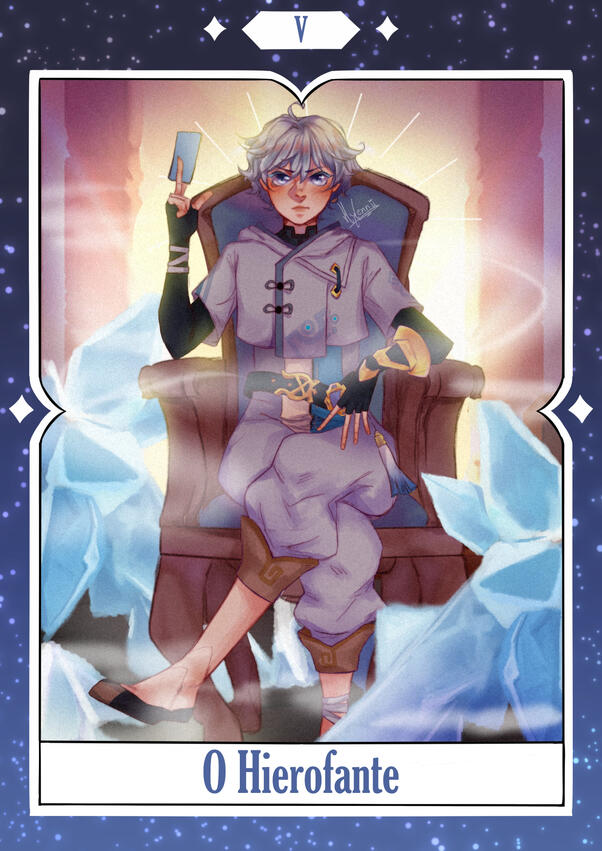 Chongyun, o Hierofante: @hylennii